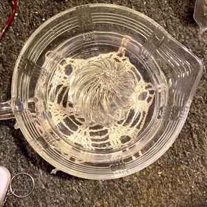Vintage glass juicer anchor hocking pyrex retro decor orange juice bar bartender